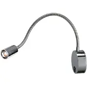 SLV Dio Flex Plate 146682 LED wall light Built-in LED 1 W LED (monochrome) Chrome