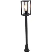 QAZQA Lampadaire d'extérieur industriel noir 100 cm IP44 - Charlois