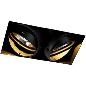 QAZQA Spot encastrable intelligent noir sans bordure 2 lumières avec 2 Wifi GU10 111mm - Oneon