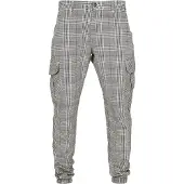 Urban Classics Pantalon cargo gris chiné / blanc