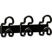 Unilux Patere murale UL 343, noir, avec 3 pateres double,
