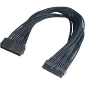 Akasa FLEXA P24 - 0,4 m - ATX (24 broches) - ATX (20+4 broches) - Mâle/Femelle - Noir (40 cm, 20+4 broches ATX, 24 broches ATX)