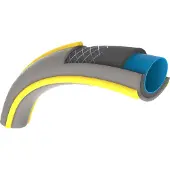 Hozelock Tuyau d’arrosage Select anti UV gris bandes 3D jaunes diamètre 15mm 50m