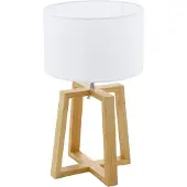 Eglo Lampe de table Chietino 1 nature, chrome, blanc 97516