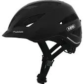 ABUS City-Helm Pedelec 1.1 - Casque de vélo avec feu arrière pour le trafic urbain - pour femmes et hommes - Noir, taille L (56-62 cm)