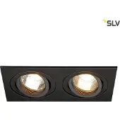 SLV Spot encastrable New Tria GU10 2 Square 17 cm noir