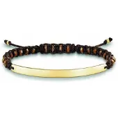 Thomas Sabo Bracelet Femme - - LBA0056-894-2-L21v - Argent - Marron et Or - 14,5-21 cm