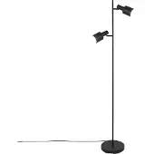 QAZQA Lampadaire moderne noir 2 lumières - Stijn