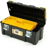 Ironside 100-657 Caisse à outils Pro plus 650 x 300 x 295 mm, noir/jaune