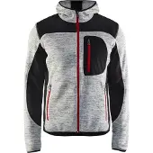 Blakläder Veste tricotée à capuche - S - Gris chiné/Noir
