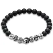 Thomas Sabo Bracelet tête de mort, (19 cm, Argent)