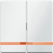 Hager Balançoires avec lentille orange blanc polaire, velours - Plaque de recouvrement pour interrupteur / bouton blanc 16276089