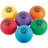 Spordas Set de balles de jeu colorées 6 pièces - balles poly robustes