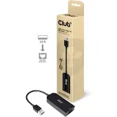 Club 3D USB 3.2 Gen1 Type A sur RJ45 (USB), Adaptateur réseau, Noir