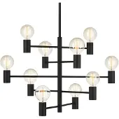 Markslöjd Paris Ø 80 cm noir 10-flamme cylindrique