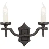 Elstead Lighting Applique murale Rectory noir et crème, 2xE14x60W, métal, dimensions : 16x31x15 cm, IP20, Elstead