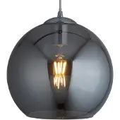 Searchlight Balls Lampe suspendue à 1 flamme chromée Abat-jour en verre Ø35 cm verre fumé