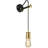 Elstead Lighting Douille Applique E27 noir-laiton poli (E27, IP20)