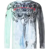 Cipo & Baxx T-Shirt bleu / gris / vert