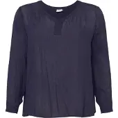 KAFFE CURVE Chemisier 'KCami' bleu foncé
