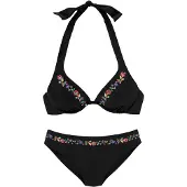 Buffalo Bikini 'Flori' mélange de couleurs / noir