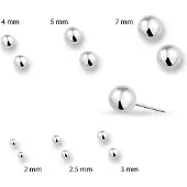 Marie-Celeste Celeste oorknoppen bol - 2 mm - Goud, (Or blanc, Or jaune)