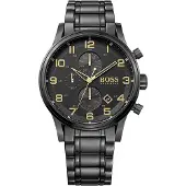 HUGO BOSS Boss AEROLINER BLACK&GOLD COLLECTION 1513275 Chronographe homme Design intemporel