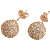 Heidemann Boucles d'oreilles 'Lucere' or rose / transparent