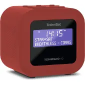 Technisat TECHNIRADIO 40 | Radio-réveil DAB+ avec minuteur de mise en veille et snooze | rouge