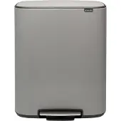 Brabantia Bo Poubelle à pédale 60l gris