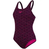 Speedo Boomstar Allover Muscleback Swimsuit Rose UK 32 Femme