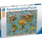 Ravensburger Puzzle 500 pièces - Mappemonde de papillons - - Paysage et nature - Mixte