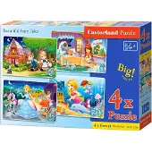Castorland Puzzle 4in1 Les beaux contes de fées 8,12,15,20 pièces