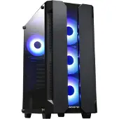 Chieftec skí Miditower Gaming HUNTER, Black, 4x RGB Rainbow Fan, 2 x USB 3.0, side glass
