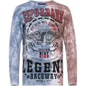Cipo & Baxx T-Shirt bleu / marron / rouge / noir