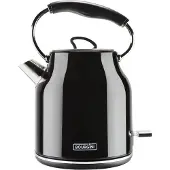 Bourgini Nostalgic Kettle Deluxe - Noir - Design rétro - 1.7L