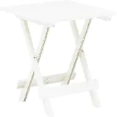 vidaXL Table de jardin pliante blanche 45x43x50 cm plastique
