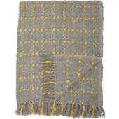 Bloomingville Plaid gris acrylique