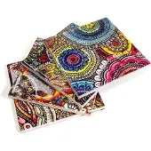 Yogi & Yogini Set De 4 Sous-Verres En Céramique Mandala
