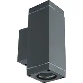 V-TAC Applique Up & Down, aluminium, verre, gris, H 17 cm, VT-842