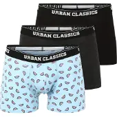 Urban Classics Boxers bleu clair / anthracite / rose / noir