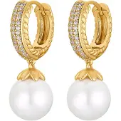 Heidemann Boucles d'oreilles or / blanc