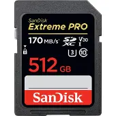 SanDisk SDXC Extreme Pro 512 Go 170 Mo/s