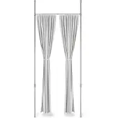 Umbra Anywhere Rod tringle à rideaux, tringle télescopique mobile, tringle à rideaux à pince, nickel, acier, 1012718-765-REM