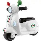 Chicco (B) moto toboggan pour enfants Vespa Primavera, Véhicule pour enfants avec panneau deélectronique, lumières et bruits, Roues d'appui amovibles, Max 25 kg, Jouets pour enfants de 1 à 3 ans