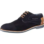 Bugatti Chaussure à lacets bleu nuit / marron