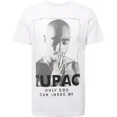 Mister tee T-Shirt 'Prayer' gris foncé / noir / blanc