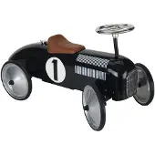 Goki Trotteur Porteur Voiture Avec Numéro 1 Noir - A partir de 12 mois - Bébé