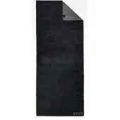 JOOP! Serviette de plage 'Doubleface' gris foncé / noir