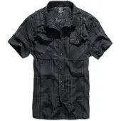 Brandit Chemise 'Roadstar' bleu-gris / noir
